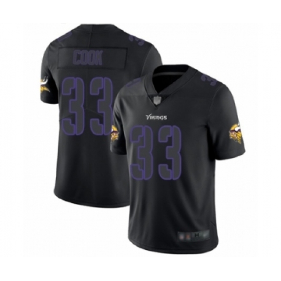 Men's Minnesota Vikings 33 Dalvin Cook Limited Black Rush Impact Football Jersey