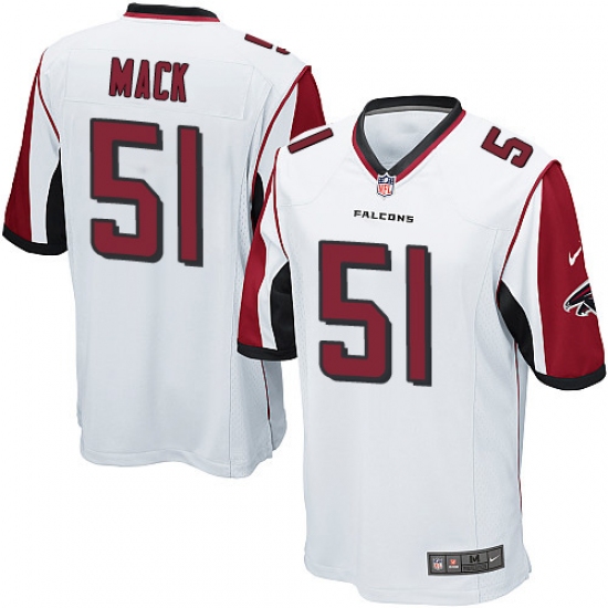 Men's Nike Atlanta Falcons 51 Alex Mack Game White NFL Jersey
