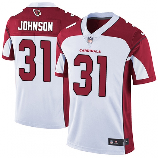 Men's Nike Arizona Cardinals 31 David Johnson White Vapor Untouchable Limited Player NFL Jersey