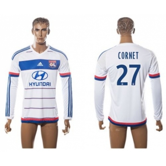 Lyon 27 Cornet Home Long Sleeves Soccer Club Jersey