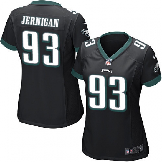 Women's Nike Philadelphia Eagles 93 Timmy Jernigan Game Black Alternate NFL Jersey