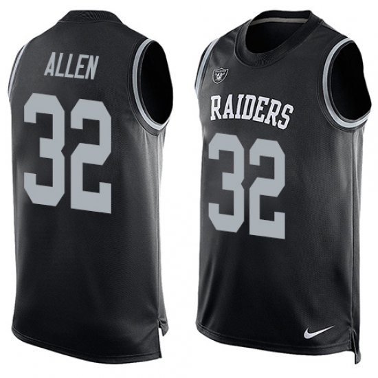 Men's Nike Oakland Raiders 32 Jack Tatum Limited Black Player Name & Number Tank Top NFL Jersey