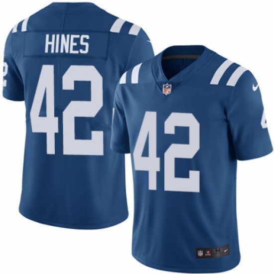 Youth Nike Indianapolis Colts 42 Nyheim Hines Royal Blue Team Color Vapor Untouchable Limited Player NFL Jersey