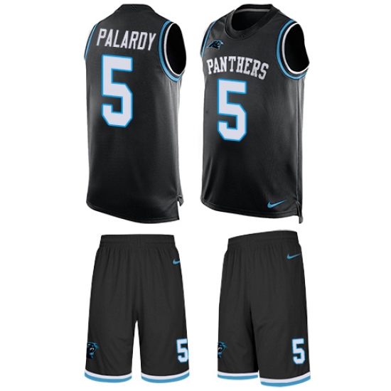 Men's Nike Carolina Panthers 5 Michael Palardy Limited Black Tank Top Suit NFL Jersey