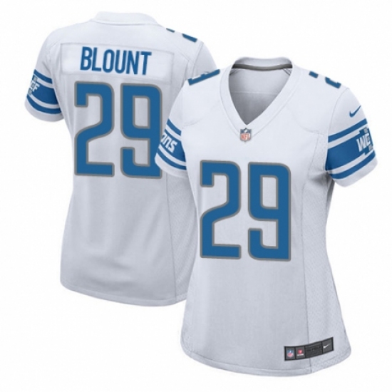 Women's Nike Detroit Lions 29 LeGarrette Blount Game White NFL Jersey