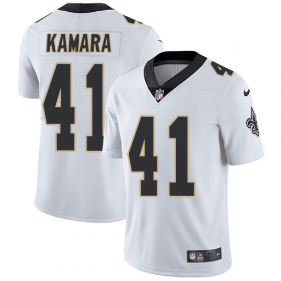Men's Nike New Orleans Saints 41 Alvin Kamara White Vapor Untouchable Limited Player NFL Jersey