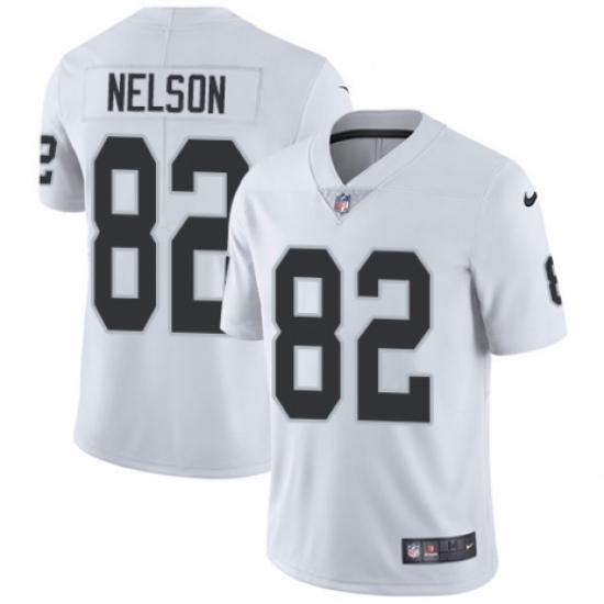 Men's Nike Oakland Raiders 82 Jordy Nelson White Vapor Untouchable Limited Player NFL Jersey