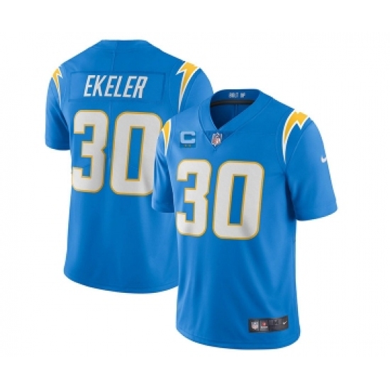 Men's Los Angeles Chargers 2022 30 Austin Ekeler Blue With 2-star C Patch Vapor Untouchable Limited Stitched NFL Jersey