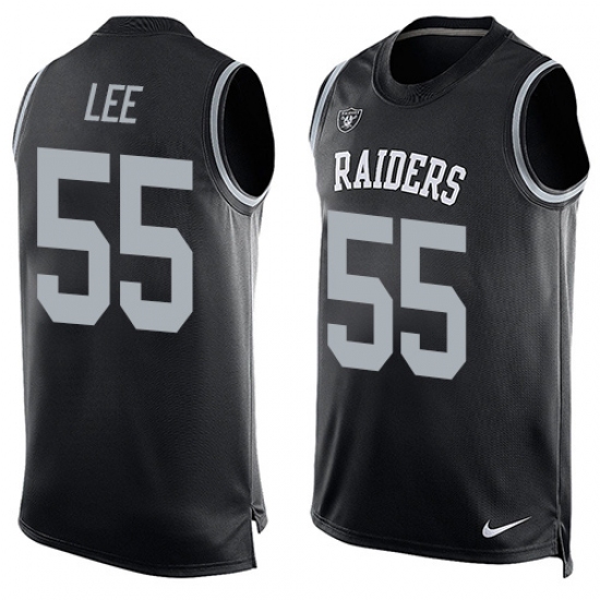 Men's Nike Oakland Raiders 55 Marquel Lee Limited Black Player Name & Number Tank Top NFL Jersey