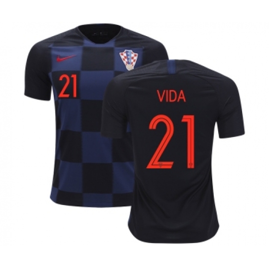 Croatia 21 Vida Away Kid Soccer Country Jersey