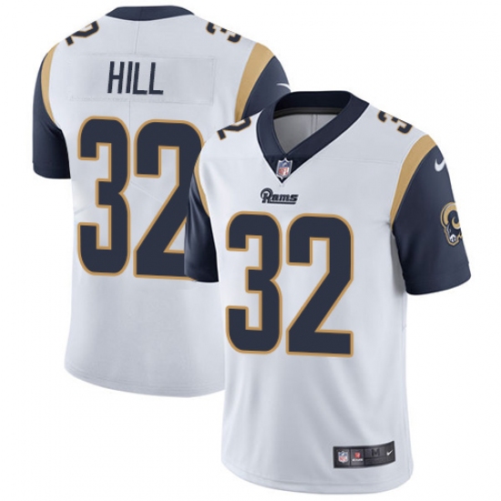 Men's Nike Los Angeles Rams 32 Troy Hill White Vapor Untouchable Limited Player NFL Jersey