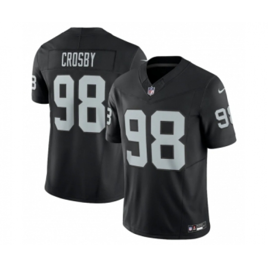 Men's Las Vegas Raiders 98 Maxx Crosby Black 2023 F.U.S.E Vapor Untouchable Stitched Football Jersey