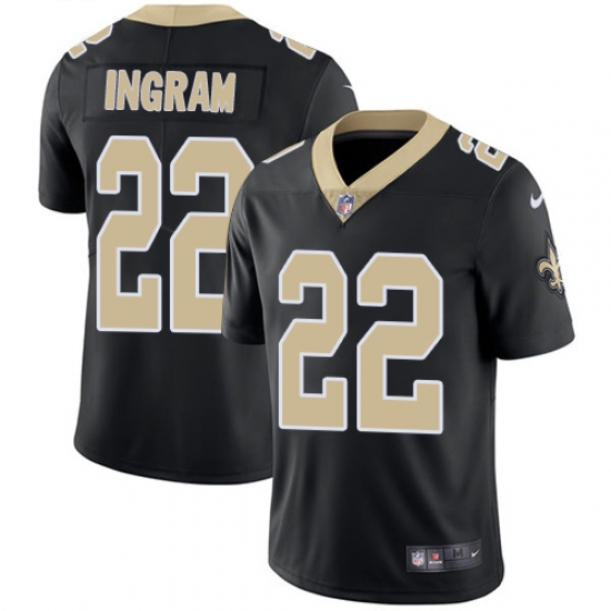Men's Nike New Orleans Saints 22 Mark Ingram Black Team Color Vapor Untouchable Limited Player NFL Jersey
