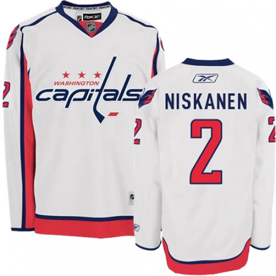 Men's Reebok Washington Capitals 2 Matt Niskanen Authentic White Away NHL Jersey