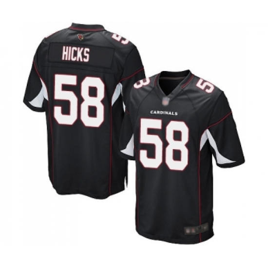 Men's Arizona Cardinals 58 Jordan Hicks Game Black Alternate Football Jersey