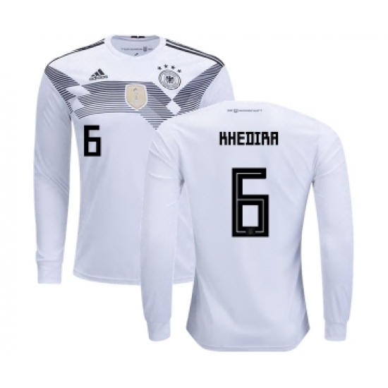 Germany 6 Khedira Home Long Sleeves Kid Soccer Country Jersey
