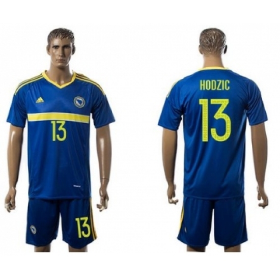 Bosnia Herzegovina 13 Hodzic Home Soccer Country Jersey