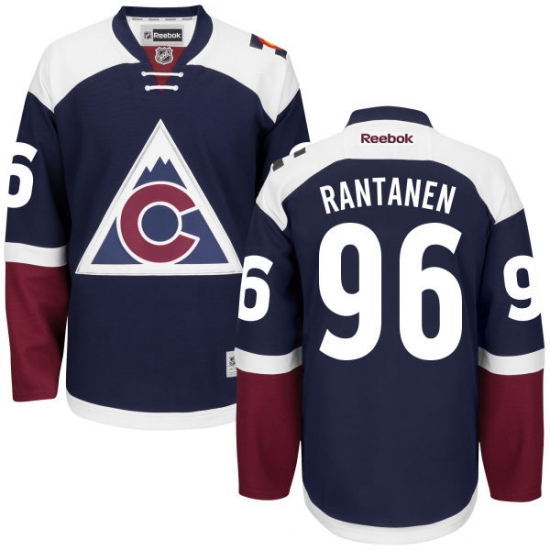 Women's Reebok Colorado Avalanche 96 Mikko Rantanen Premier Blue Third NHL Jersey