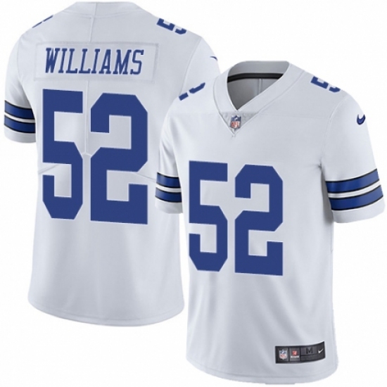 Men's Nike Dallas Cowboys 52 Connor Williams White Vapor Untouchable Limited Player NFL Jersey