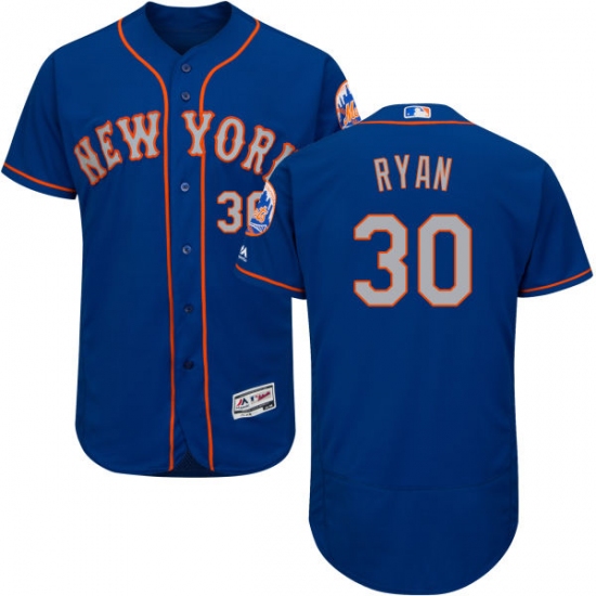 Men's Majestic New York Mets 30 Nolan Ryan Royal/Gray Alternate Flex Base Authentic Collection MLB Jersey