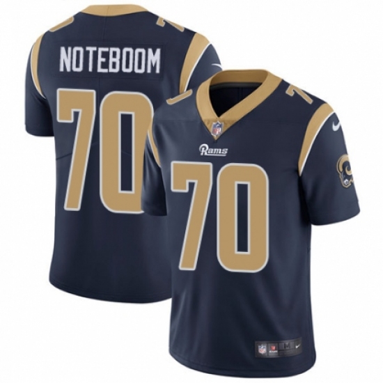 Youth Nike Los Angeles Rams 70 Joseph Noteboom Navy Blue Team Color Vapor Untouchable Limited Player NFL Jersey