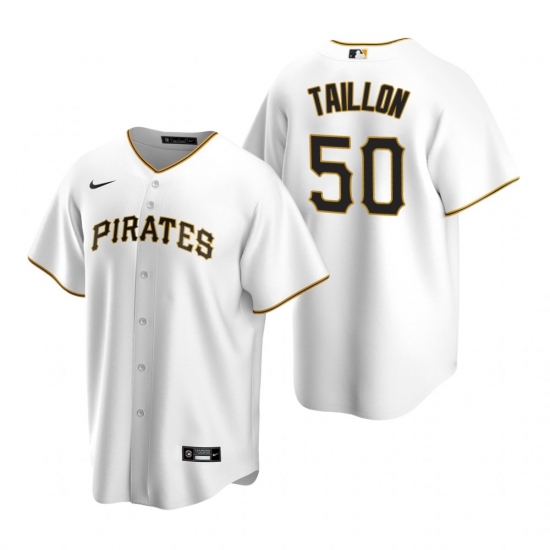 Men's Nike Pittsburgh Pirates 50 Jameson Taillon White Home Stitched Baseball Jersey
