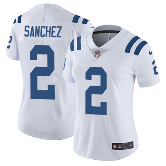 Women's Nike Indianapolis Colts 2 Rigoberto Sanchez White Vapor Untouchable Limited Player NFL Jersey