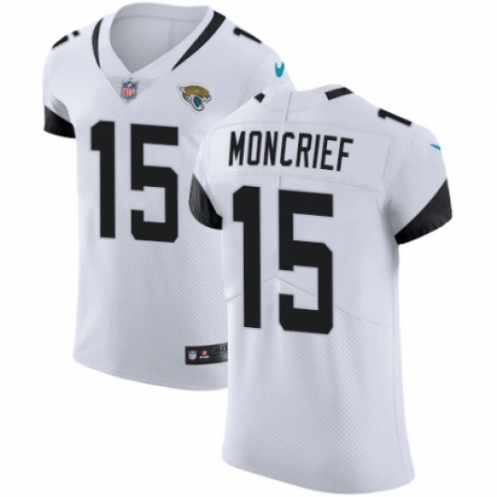 Men's Nike Jacksonville Jaguars 15 Donte Moncrief White Vapor Untouchable Elite Player NFL Jersey