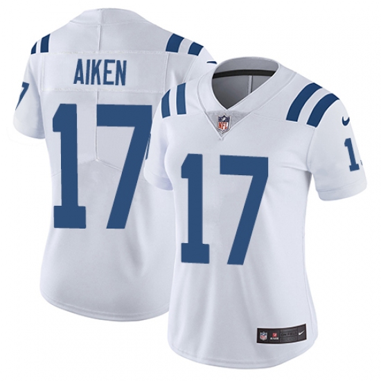 Women's Nike Indianapolis Colts 17 Kamar Aiken White Vapor Untouchable Limited Player NFL Jersey