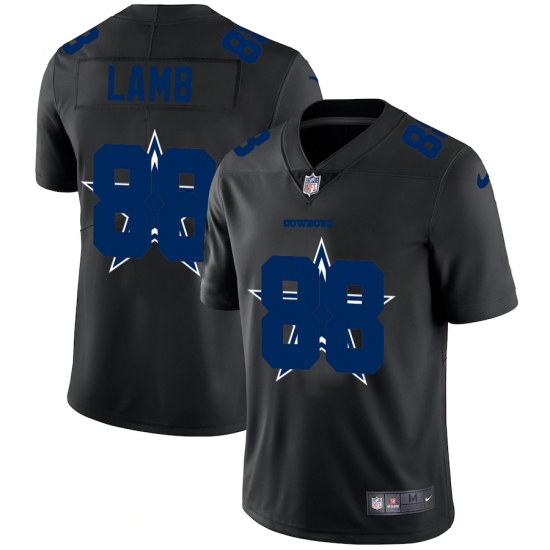 Men's Dallas Cowboys 88 CeeDee Lamb Black Nike Black Shadow Edition Limited Jersey