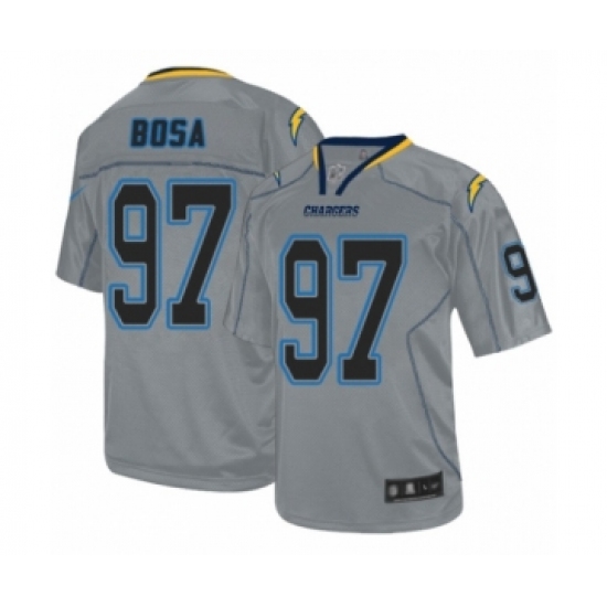 Men's Los Angeles Chargers 97 Joey Bosa Elite Lights Out Grey Football Jersey