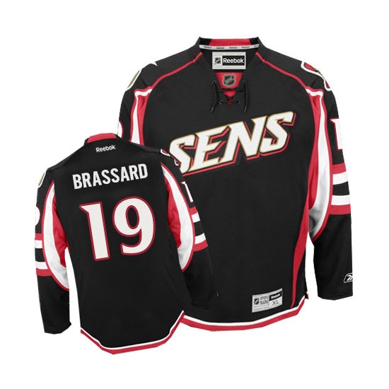 Women's Reebok Ottawa Senators 19 Derick Brassard Authentic Black Third NHL Jersey
