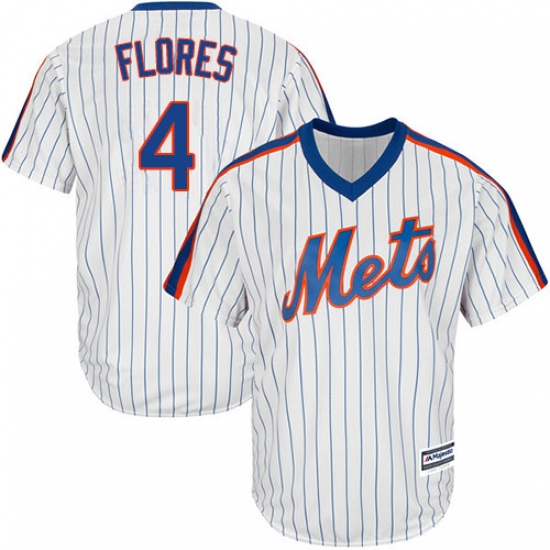 Youth Majestic New York Mets 4 Wilmer Flores Authentic White Alternate Cool Base MLB Jersey