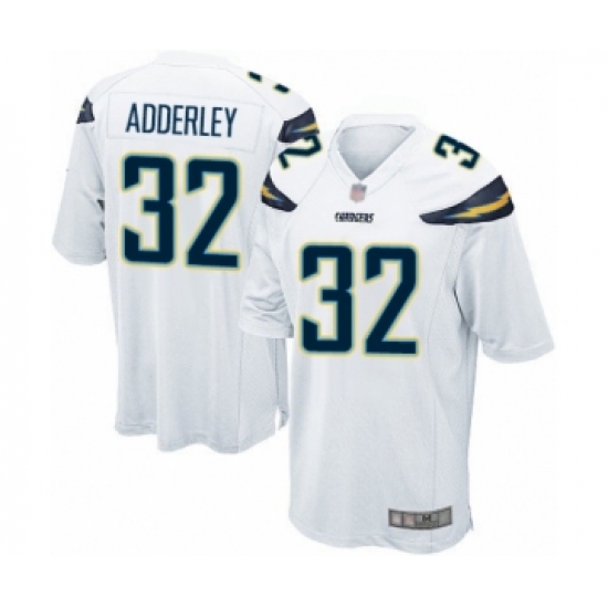 Men's Los Angeles Chargers 32 Nasir Adderley Game White Football Jersey