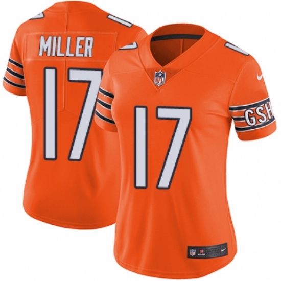 Women's Nike Chicago Bears 17 Anthony Miller Limited Orange Rush Vapor Untouchable NFL Jersey