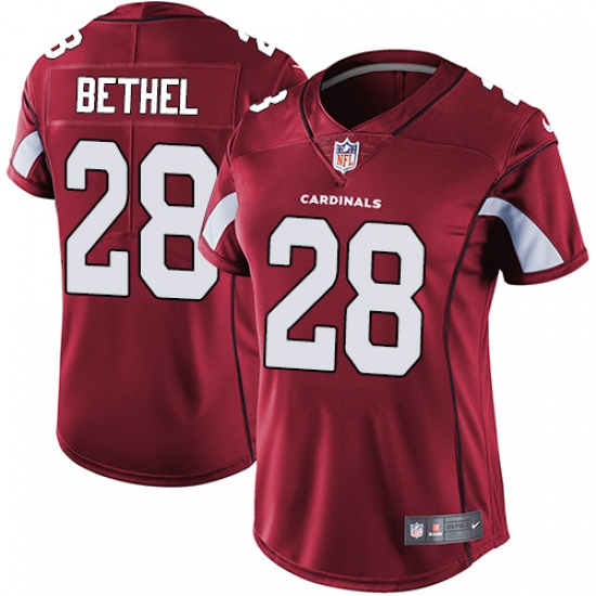 Women's Nike Arizona Cardinals 28 Justin Bethel Red Team Color Vapor Untouchable Limited Player NFL Jersey