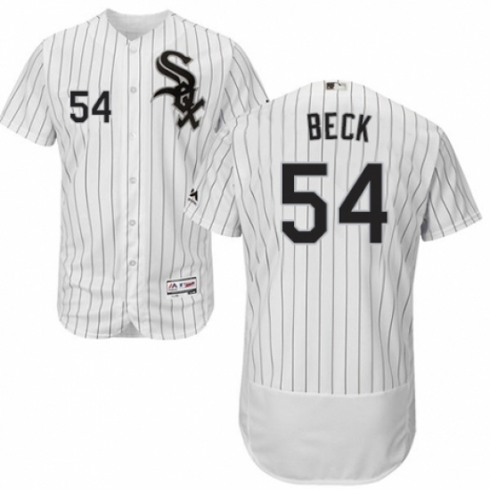 Men's Majestic Chicago White Sox 54 Chris Beck White Home Flex Base Authentic Collection MLB Jersey