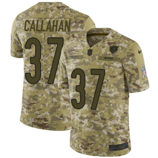 Youth Nike Chicago Bears 37 Bryce Callahan Limited Camo 2018 Salute to Service NFL Jersey
