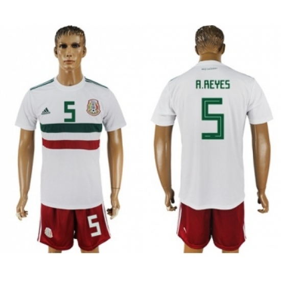 Mexico 5 A.Reyes Away Soccer Country Jersey