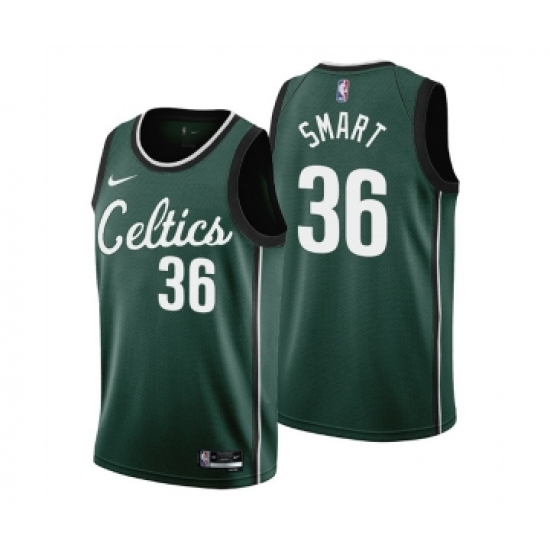 Men's Boston Celtics 36 Marcus Smart 2022-23 Green City Edition Stitched Jersey
