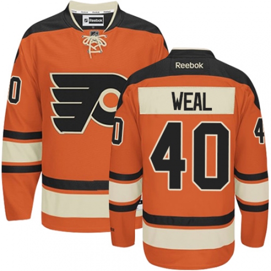 Women's Reebok Philadelphia Flyers 40 Jordan Weal Premier Orange New Third NHL Jersey