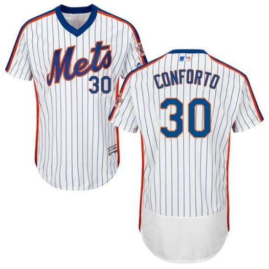 Men's Majestic New York Mets 30 Michael Conforto White Alternate Flex Base Authentic Collection MLB Jersey