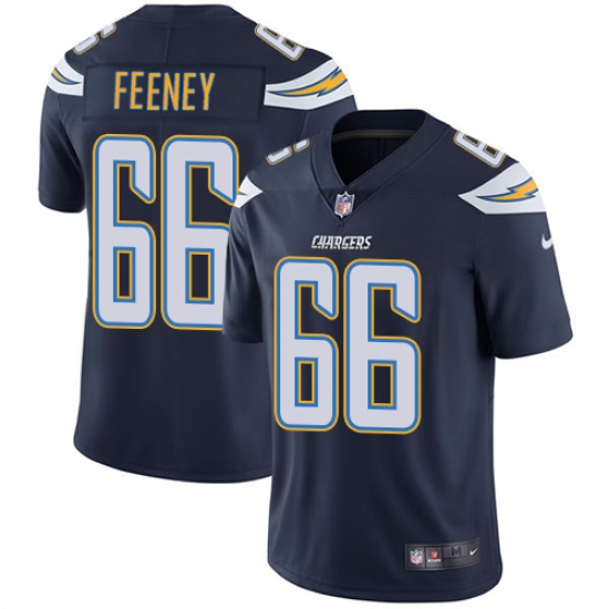 Men's Nike Los Angeles Chargers 66 Dan Feeney Navy Blue Team Color Vapor Untouchable Limited Player NFL Jersey