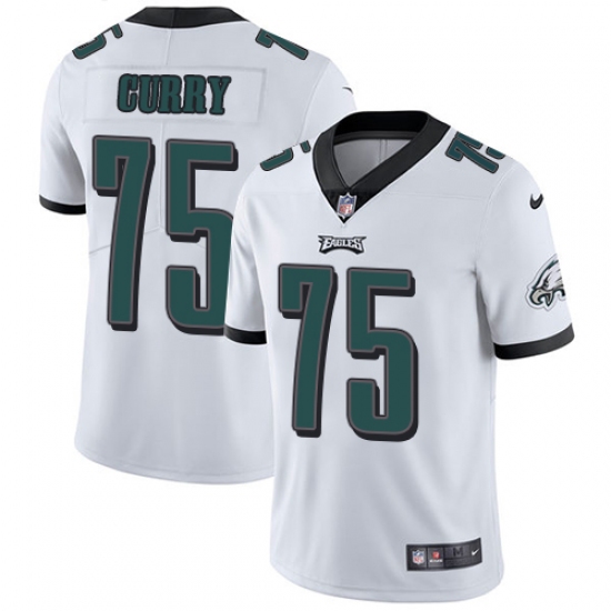Youth Nike Philadelphia Eagles 75 Vinny Curry White Vapor Untouchable Limited Player NFL Jersey