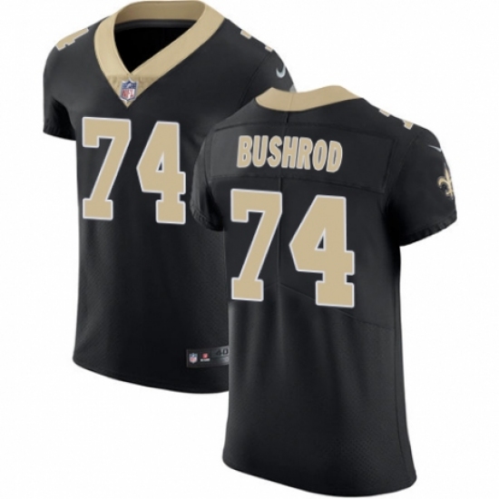 Men's Nike New Orleans Saints 74 Jermon Bushrod Black Team Color Vapor Untouchable Elite Player NFL Jersey