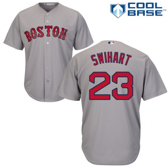 Youth Majestic Boston Red Sox 23 Blake Swihart Authentic Grey Road Cool Base MLB Jersey