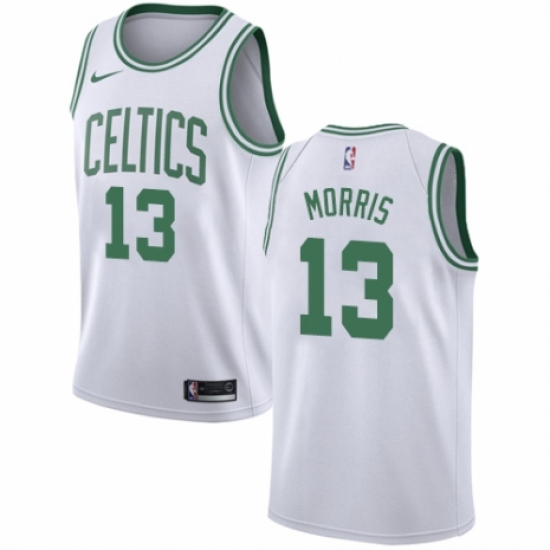 Men's Nike Boston Celtics 13 Marcus Morris Swingman White NBA Jersey - Association Edition