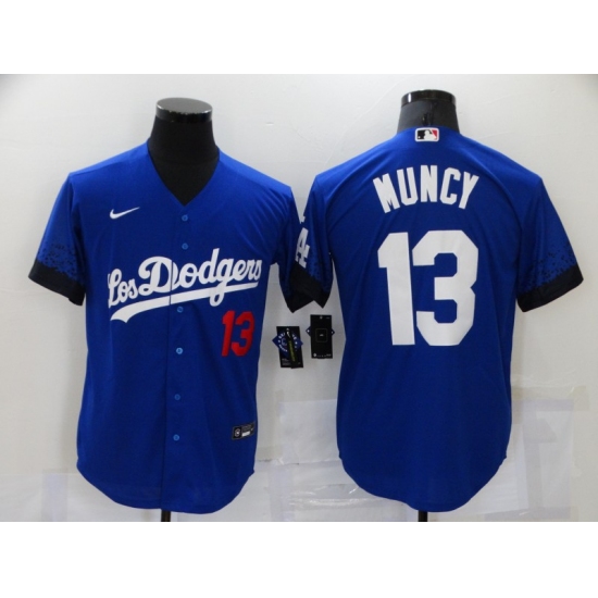 Men's Nike Los Angeles Dodgers 13 Max Muncy Blue Game City Player Jersey