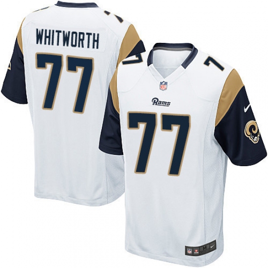 Men's Nike Los Angeles Rams 77 Andrew Whitworth Game White NFL Jersey
