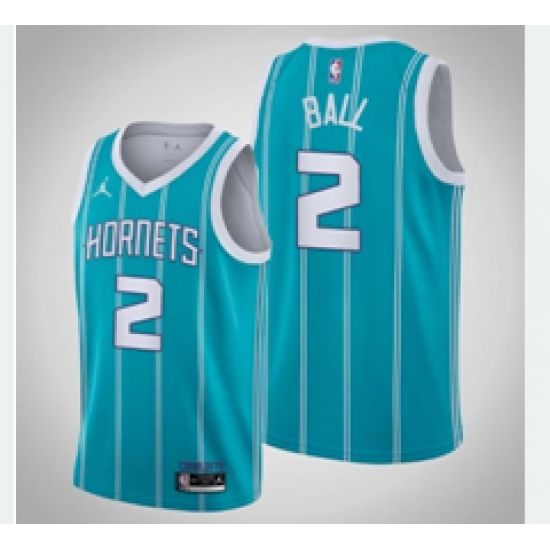 Men's Charlotte Hornets 2 Lamelo Ball Jordan Brand Teal 2020-21 Swingman Jersey